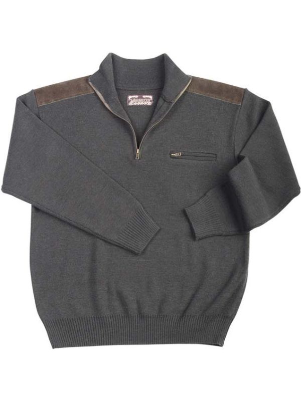 Pull poche zippée et renforts épaules 723701U001