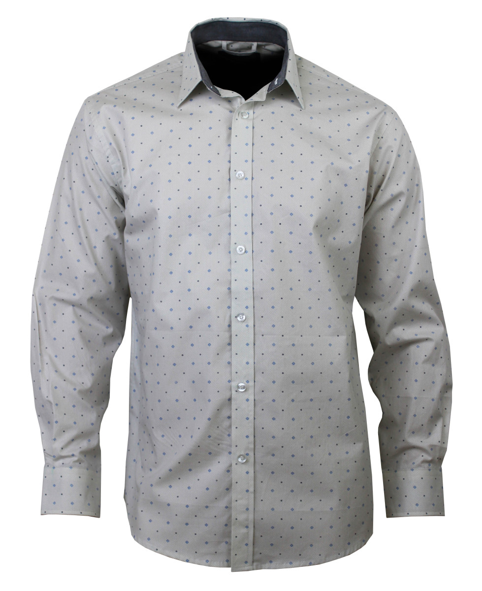 Chemise manches longues à motifs CH4004