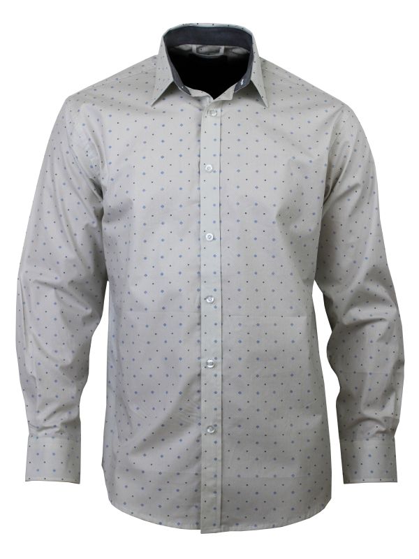 Chemise manches longues à motifs CH4004