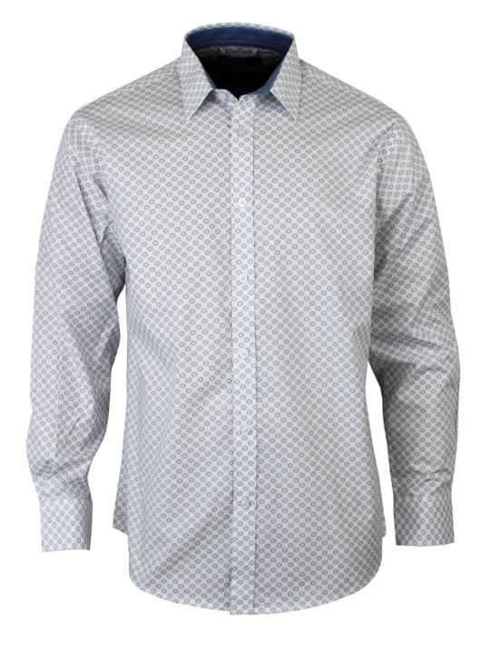 Chemise manches longues à motifs CH4030