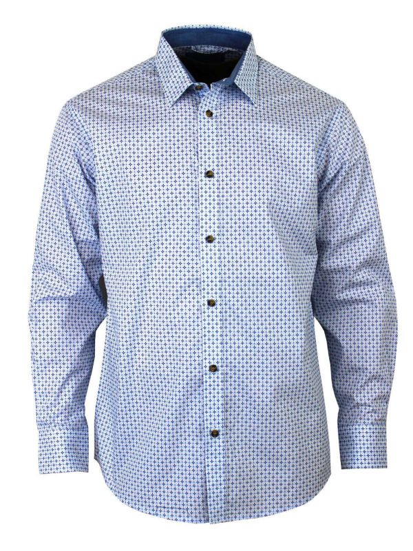 Chemise manches longues à motifs CH4018
