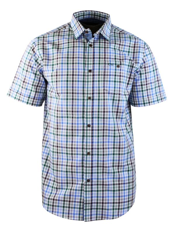 Chemise manches courtes 1 poche poitrine CH4013