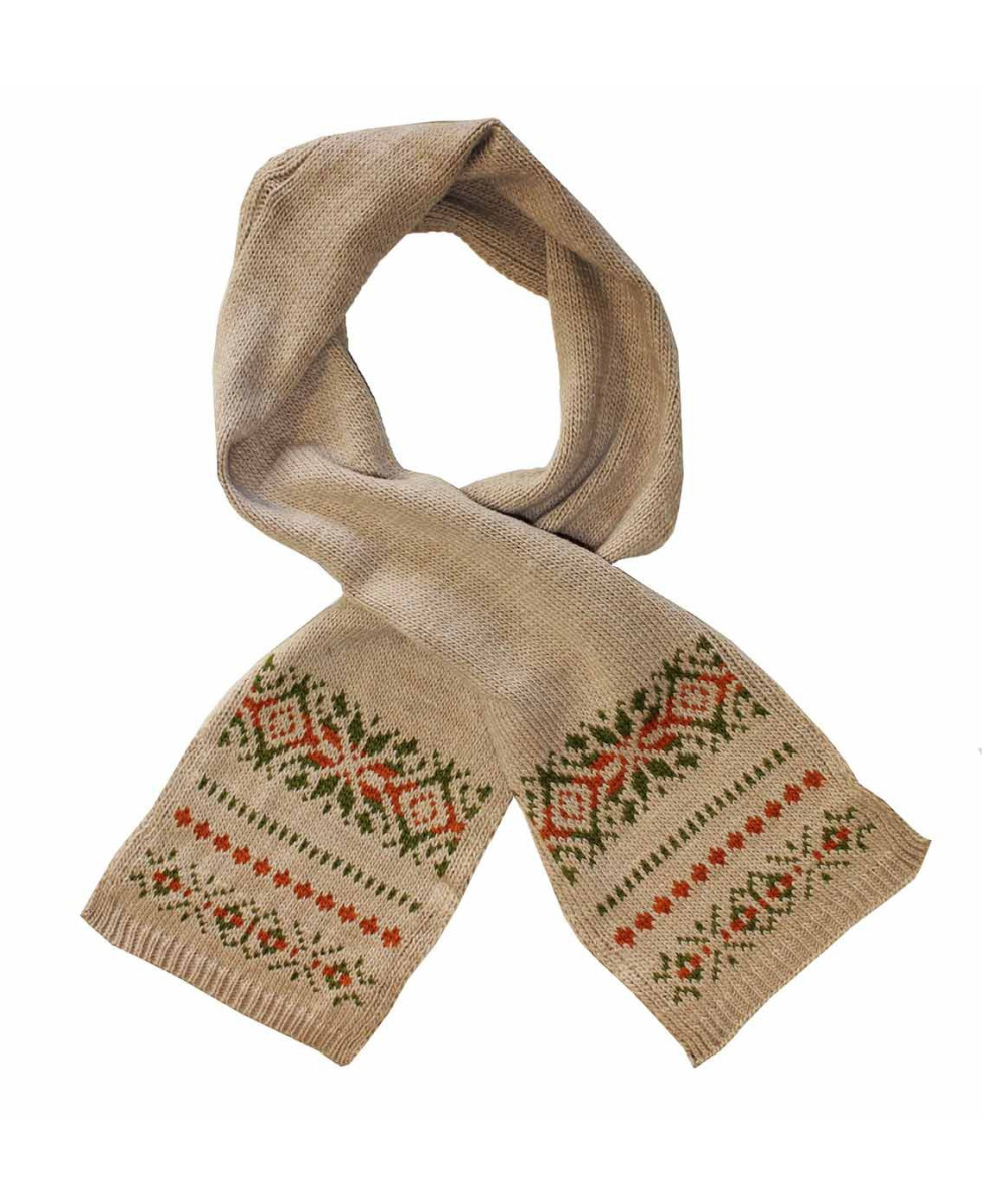 UF370C ECHARPE JACQUARD CAMEL