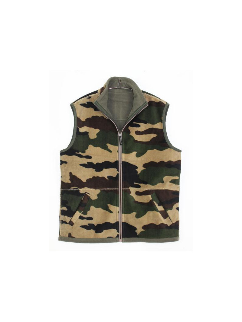 SH1025 GILET POL REVERSIBLE KAKI