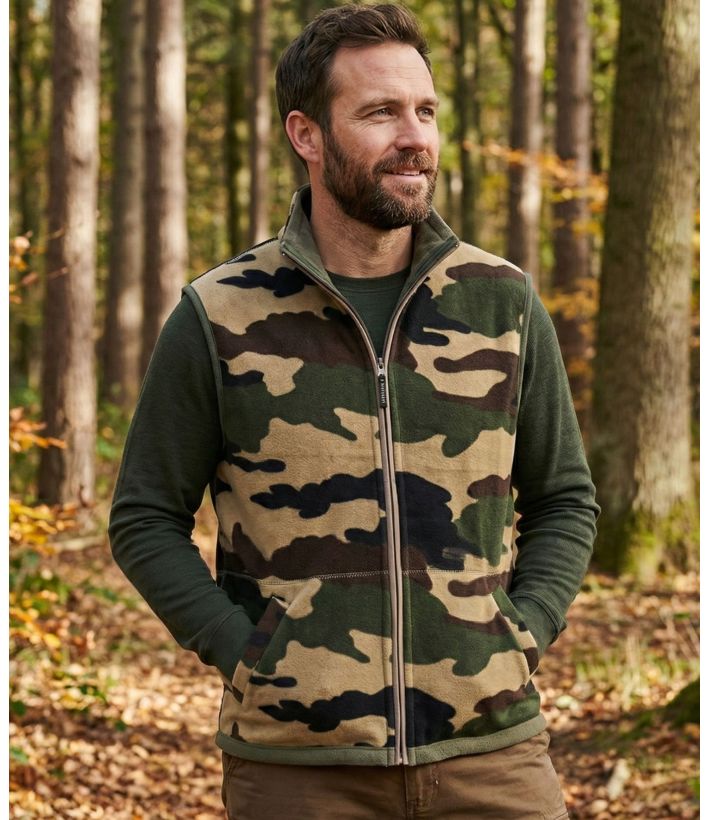 SH1025 GILET POL REVERSIBLE KAKI