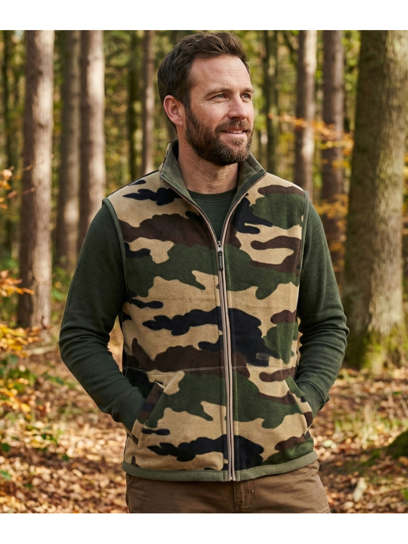 SH1025 GILET POL REVERSIBLE KAKI