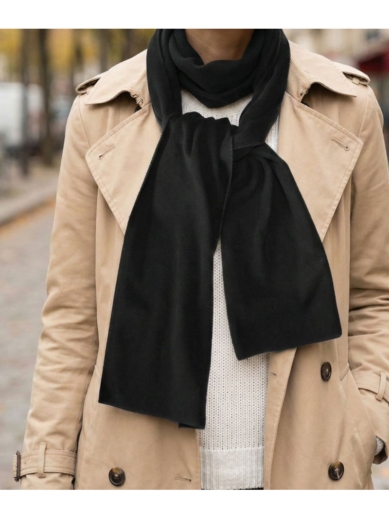 ÉcharpeMayflower Noire - L'Indispensable 100% Polyester