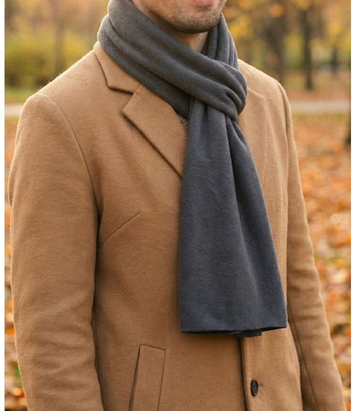 Écharpe Polaire Gris Moyen - Chaleur et Douceur Intemporelle