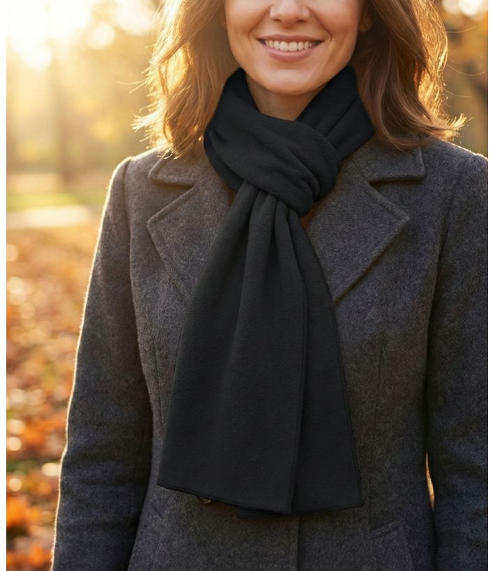 Écharpe Polaire Femme Noire - Chaleur Intense & Douceur Absolue