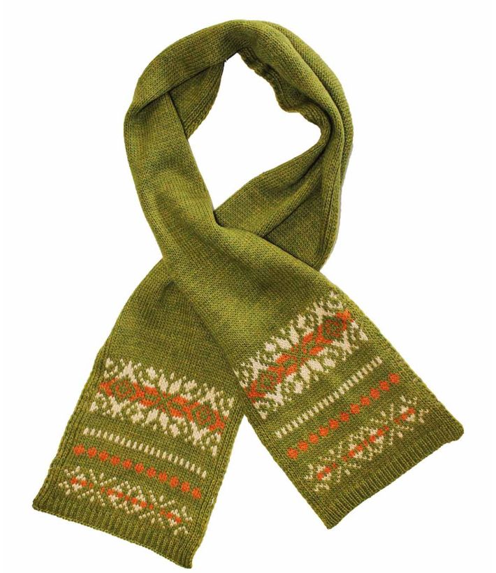 UF370V ECHARPE JACQUARD VERT