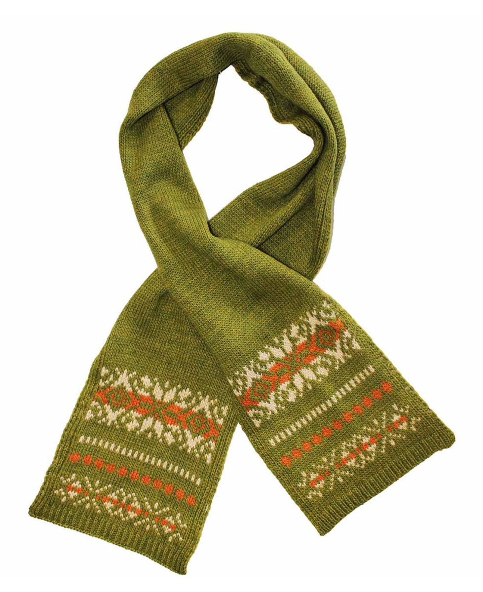 UF370V ECHARPE JACQUARD VERT