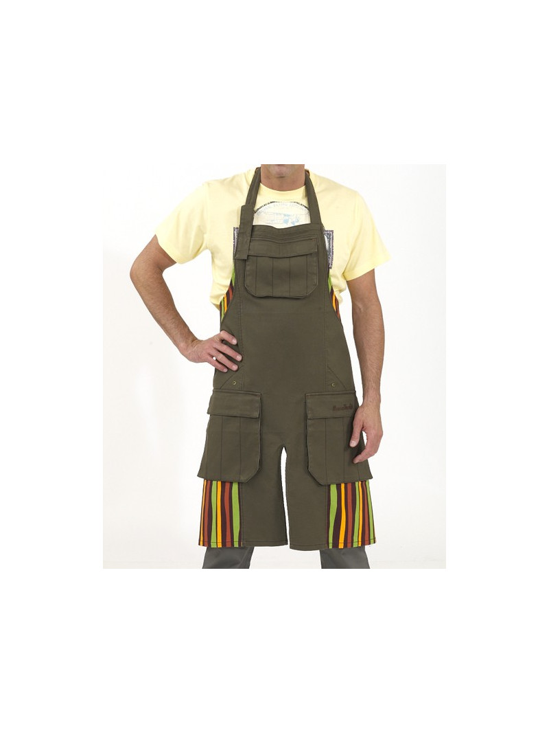 MH1109 TABLIER JARDIN MARRON/MINERAL