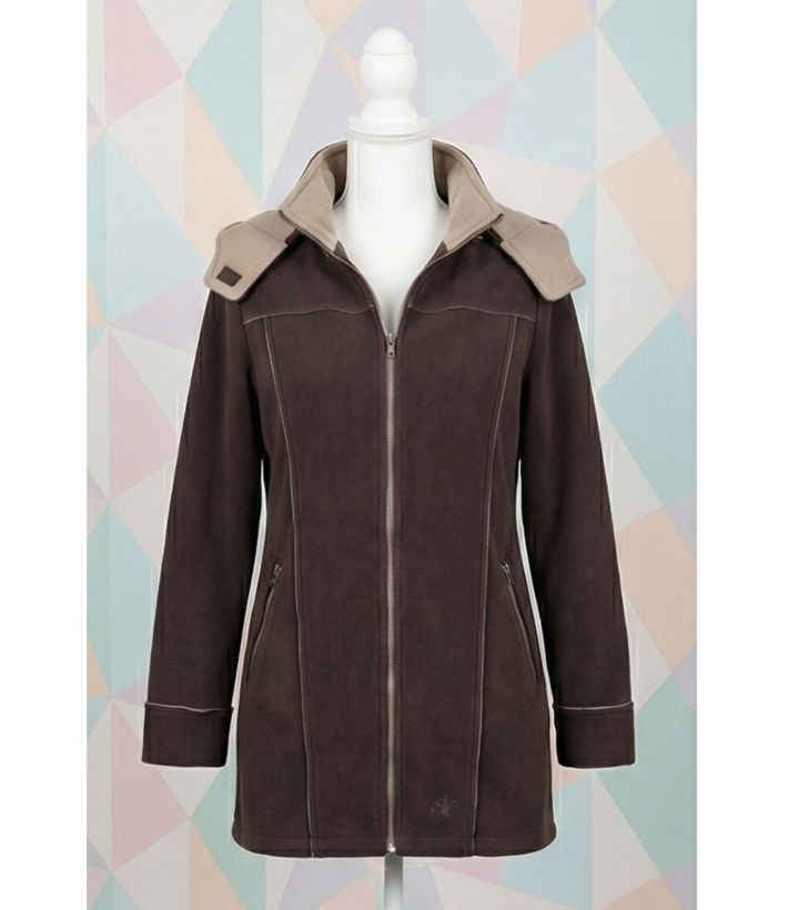 Manteau Polaire Femme Contre-collé MAYFLOWER TOKYO3 – Marron Chocolat