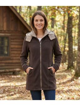 Manteau Polaire Femme Contre-collé MAYFLOWER TOKYO3 – Marron Chocolat