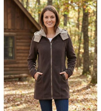 Manteau Polaire Femme Contre-collé MAYFLOWER TOKYO3 – Marron Chocolat