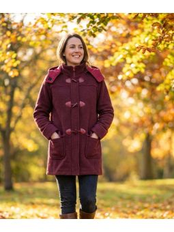 Manteau Polaire Femme style Caban SLOVENIE1B MAYFLOWER – Bordeaux