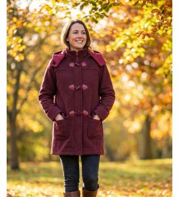 Manteau Polaire Femme style Caban SLOVENIE1B MAYFLOWER – Bordeaux