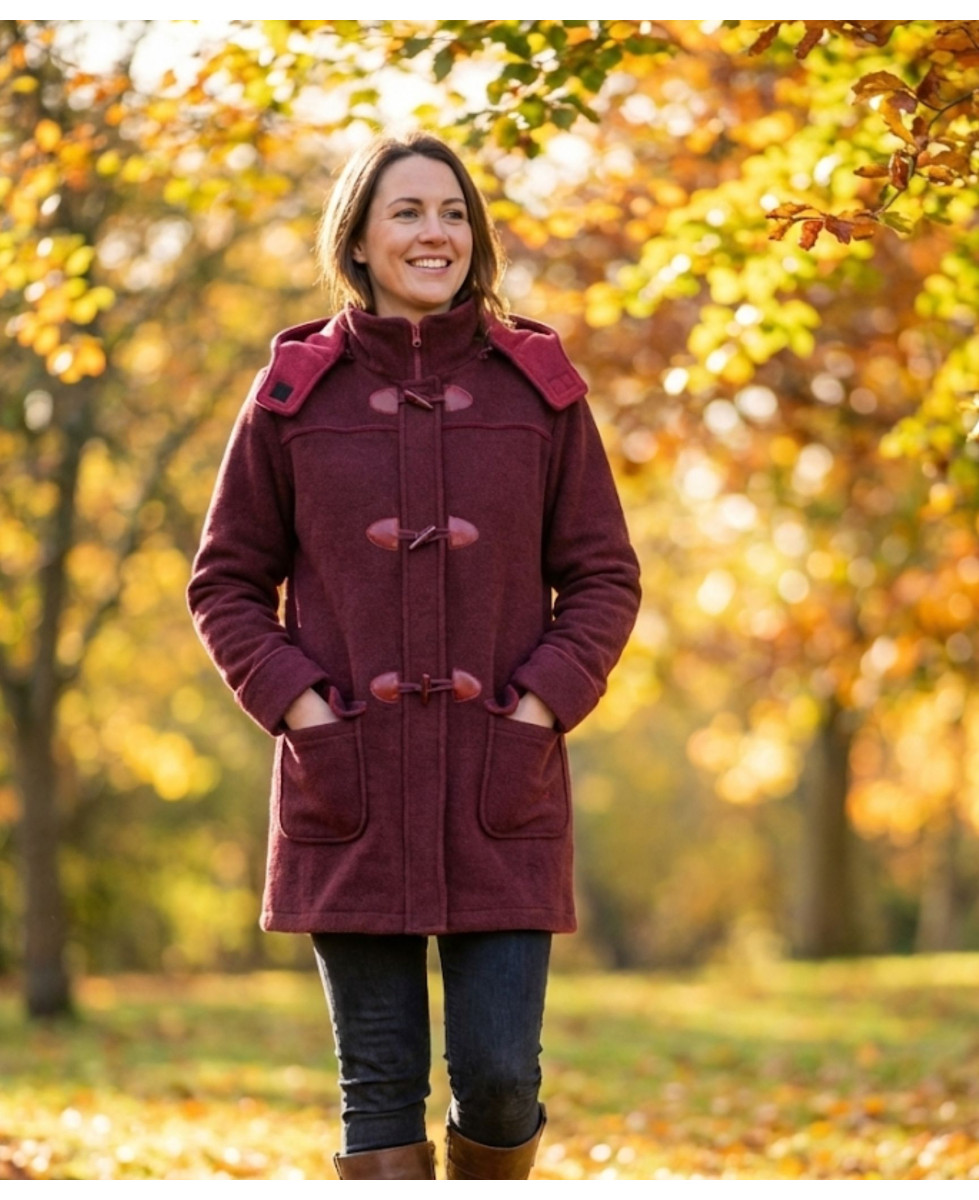 Manteau Polaire Femme style Caban SLOVENIE1B MAYFLOWER – Bordeaux