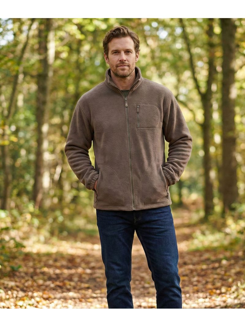 Veste Polaire Doublée Taupe - Confort & Chaleur Intense