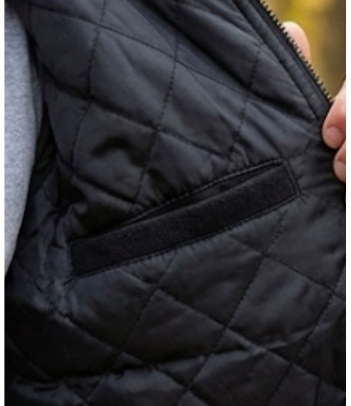 Veste Polaire Noire Doublée – Intérieur Matelassé & Anti-Boulochage