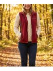 Gilet Zippé Couleur Sangria & Col Bi-Couleur – Confort Polyester