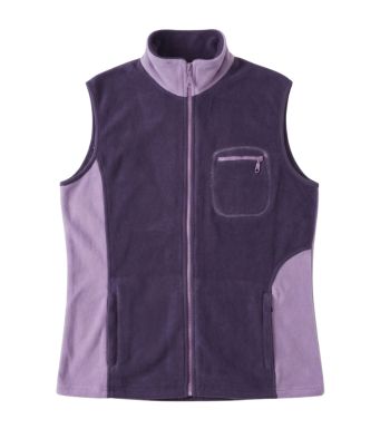 Gilet Zippé Prune à Col Bi-Couleur – Confort & Style Intemporel