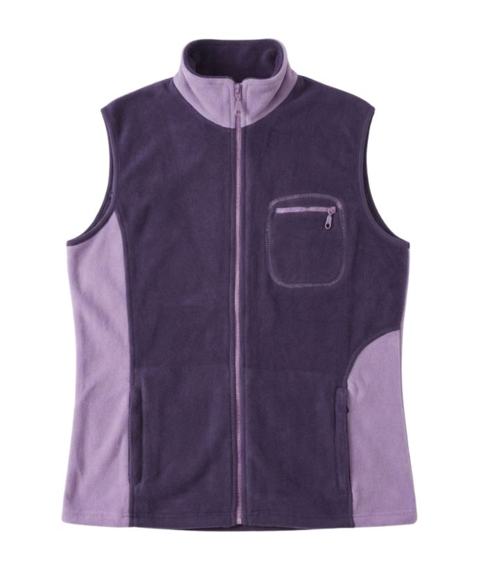 Gilet Zippé Prune à Col Bi-Couleur – Confort & Style Intemporel