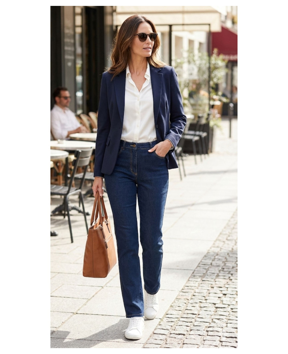 Pantalon en jean confort grandes tailles MACYLIA