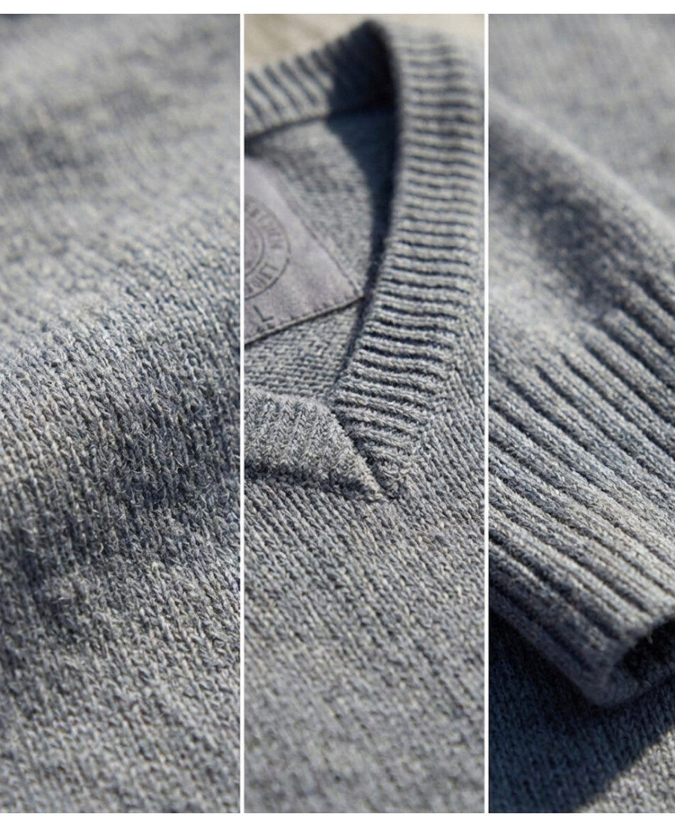 Pull col V avec laine PUL2004A