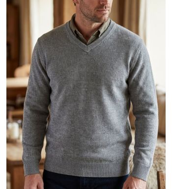 Pull col V avec laine PUL2004A