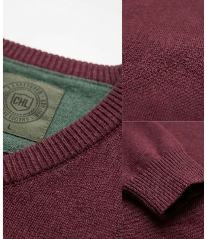 Pull col V avec laine PUL2004C