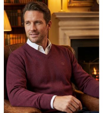 Pull col V avec laine PUL2004C