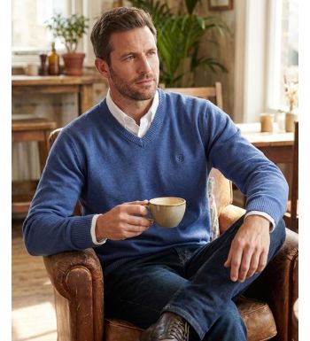 Pull col V avec laine PUL2004B