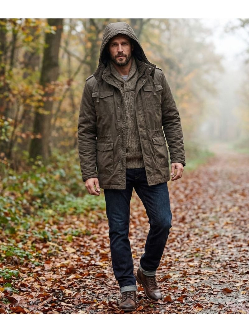 Parka en coton enduit NELSON1T