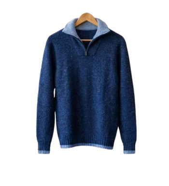 Pull homme Mayflower UH083 col camionneur bicouleur