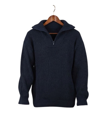 Pull col camionneur SEDETEX D142 – Bleu marine robuste