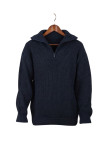 Pull col camionneur SEDETEX D142 – Bleu marine robuste