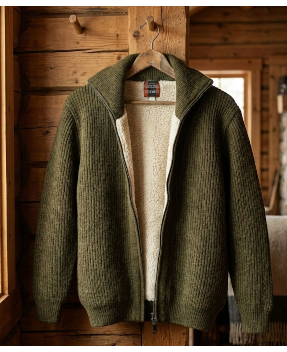 Gilet homme kaki grand froid chaud & résistant – D188