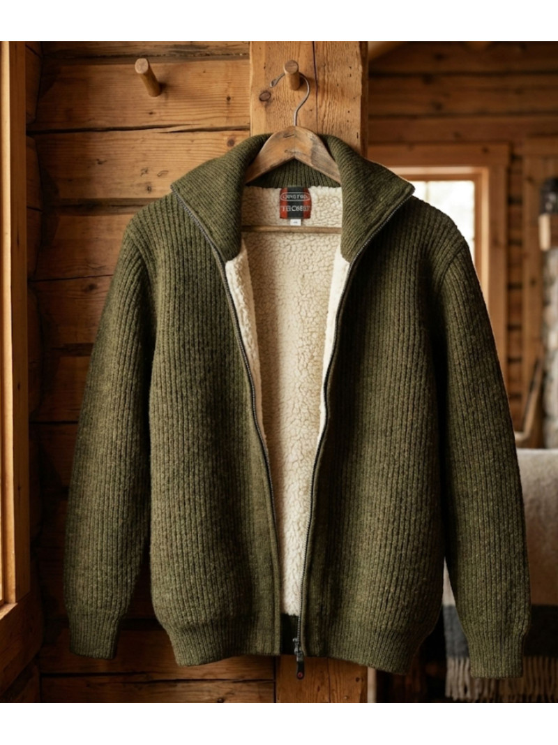 Gilet homme kaki grand froid chaud & résistant – D188