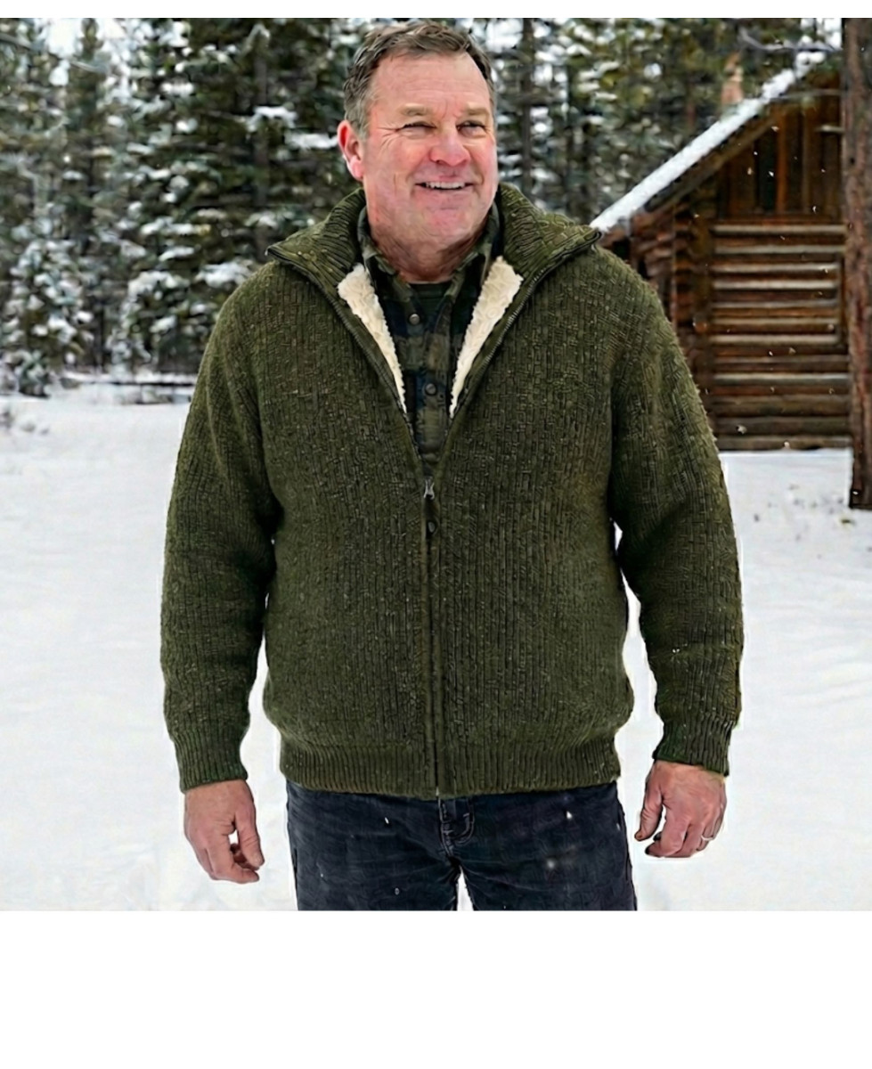 Gilet homme kaki grand froid chaud & résistant – D188