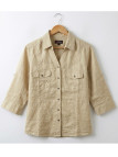 Chemisier Lin Coton Beige Femme | Chic & Naturel | Mode Directeat