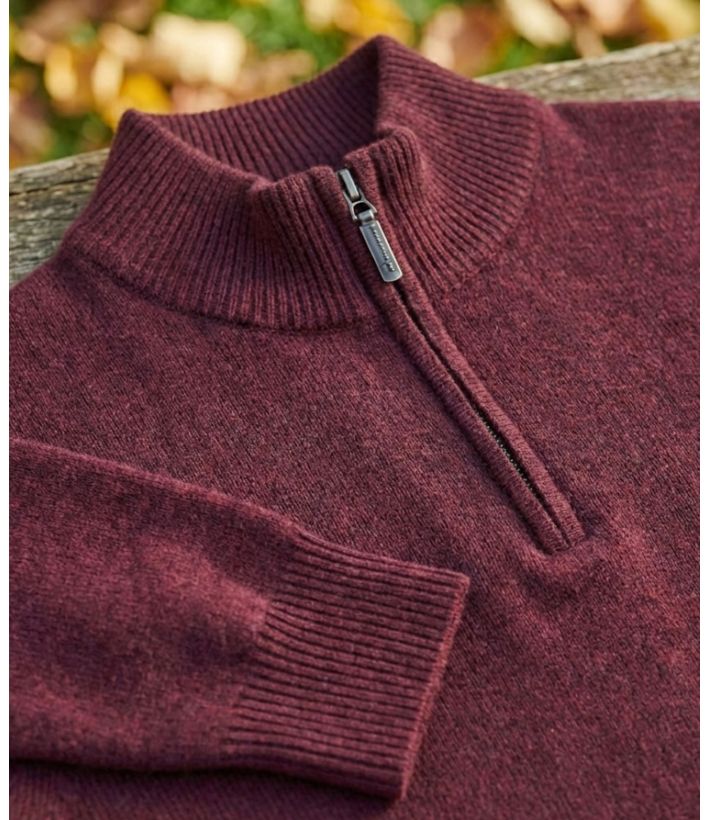 Pull col montant zippé avec laine PUL2005C