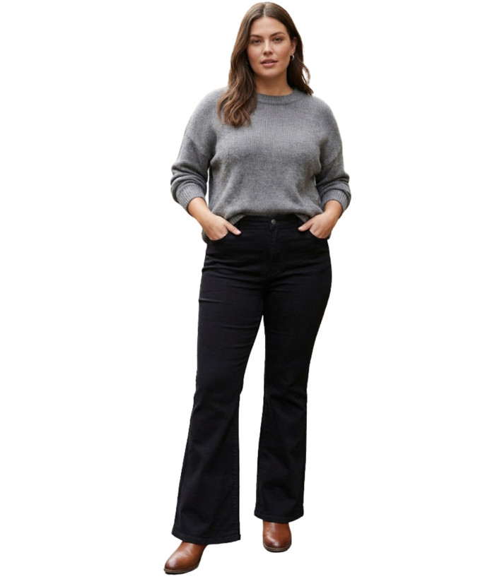 Jean Femme Axxano Noir Lavé : Stretch, Confort & Élégance