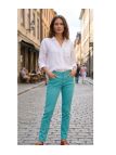 Pantalon Ultra Stretch Bleu Aqua – Effet Jean & Confort Absolu