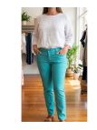 Pantalon Ultra Stretch Bleu Aqua – Effet Jean & Confort Absolu