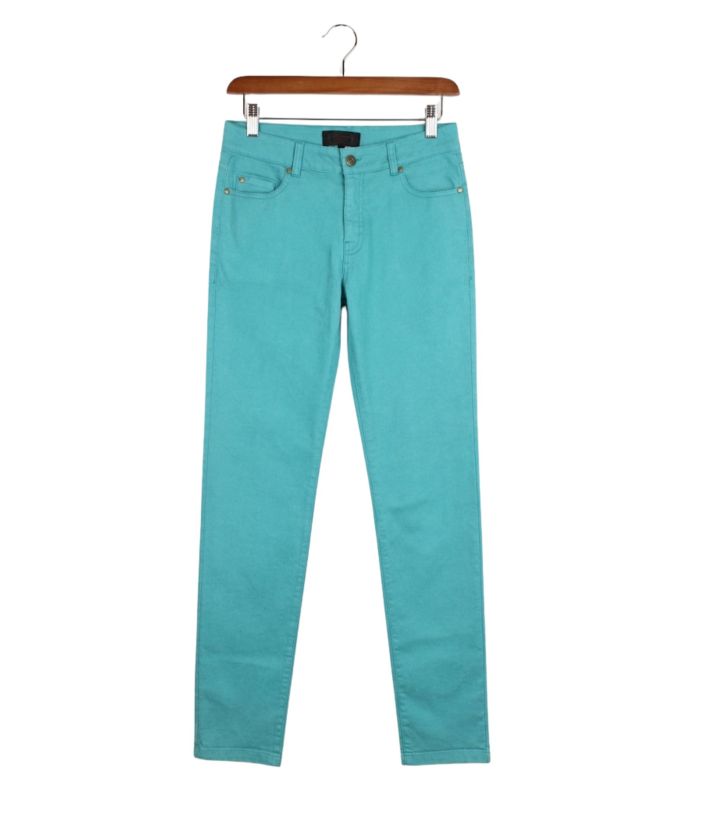 Pantalon Ultra Stretch Bleu Aqua – Effet Jean & Confort Absolu