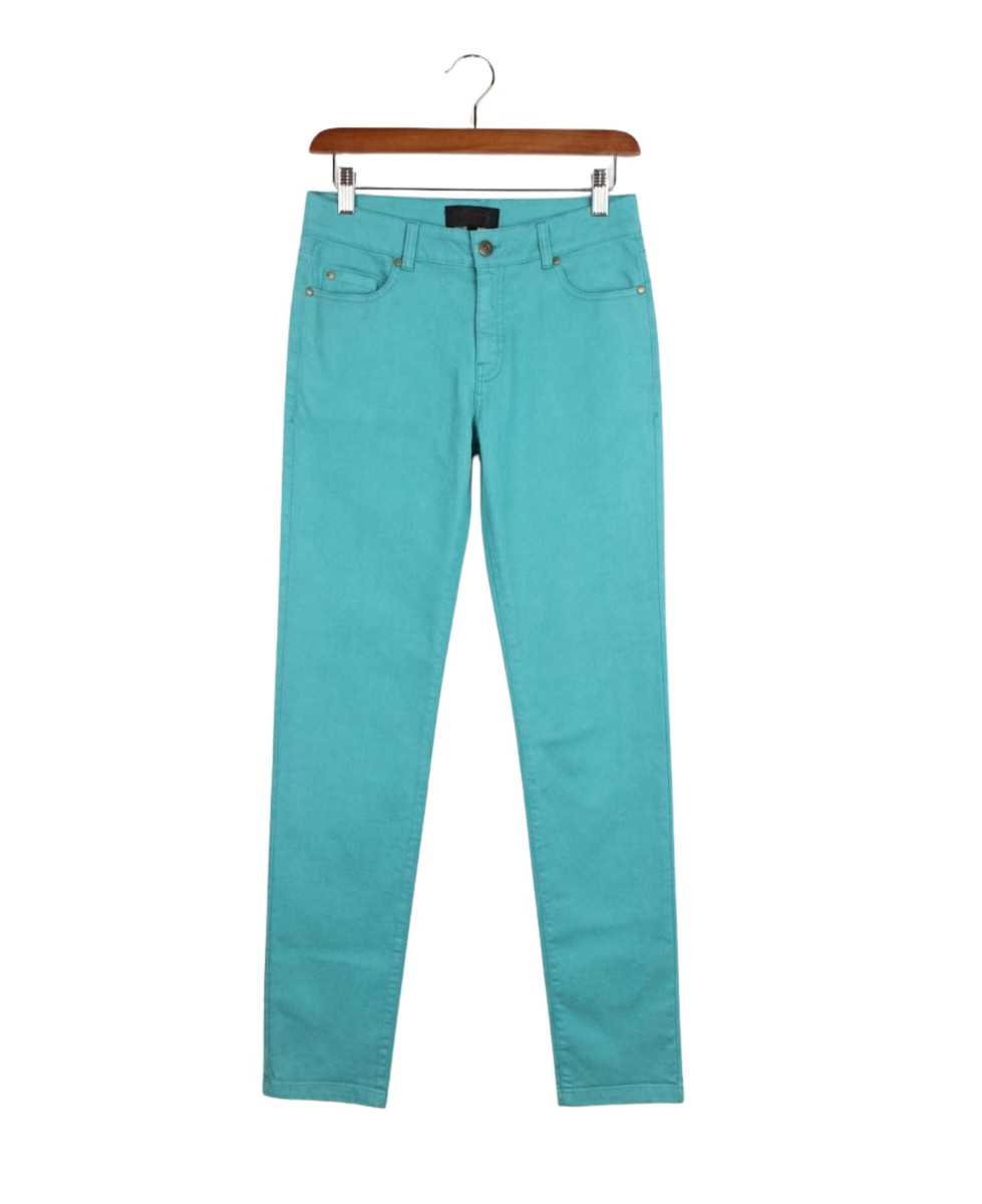 Pantalon Ultra Stretch Bleu Aqua – Effet Jean & Confort Absolu