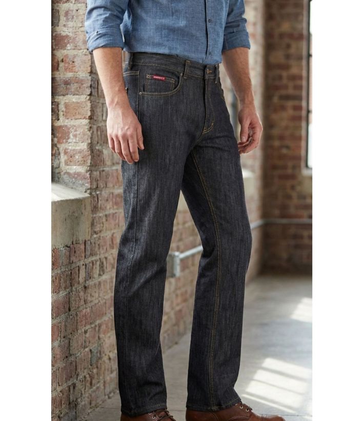 Jean Homme 5 Poches K-Dran Noir – 100% Coton Résistant & Coupe Intemporelle