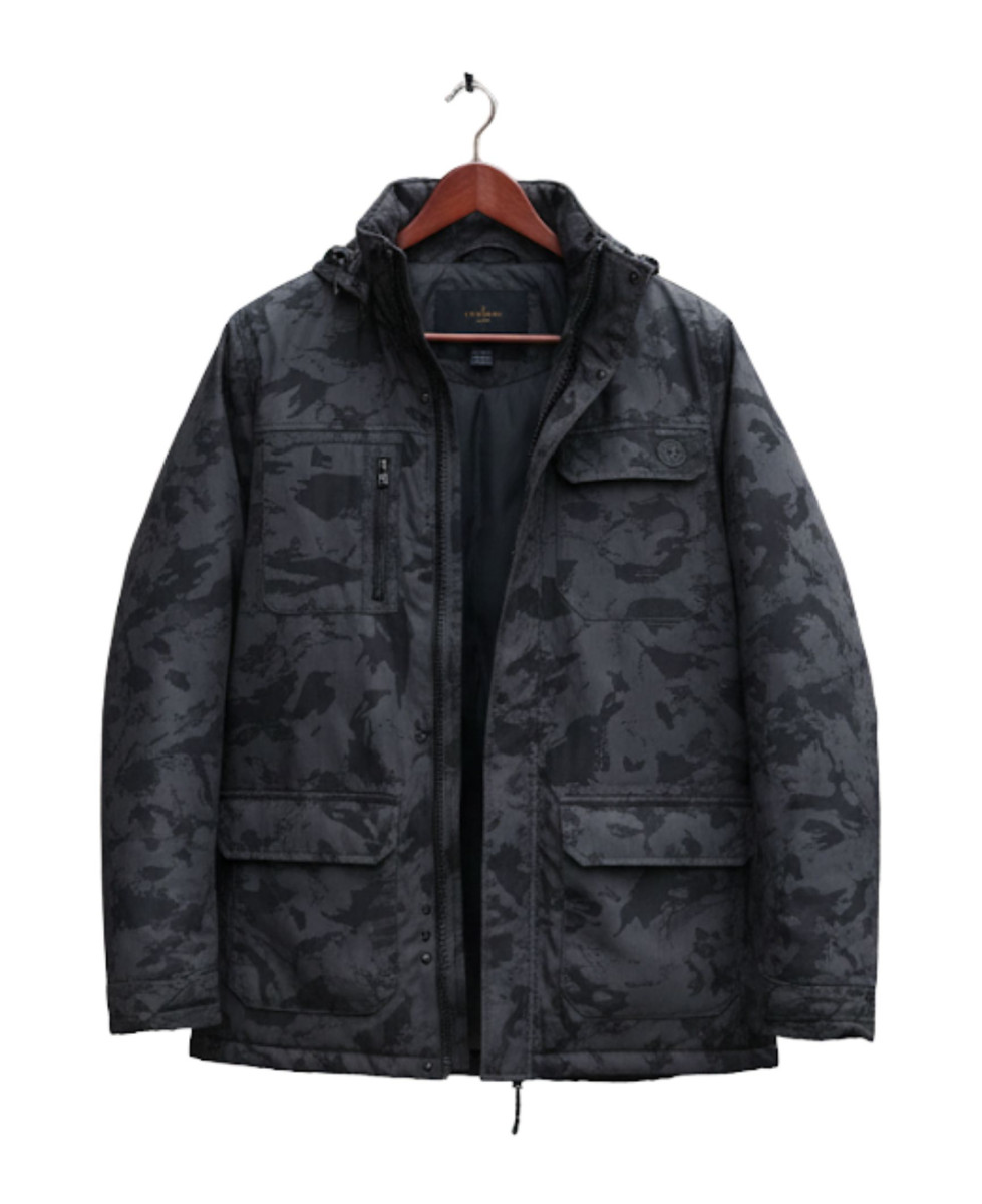 Parka imprimée motifs camouflage AH1127N