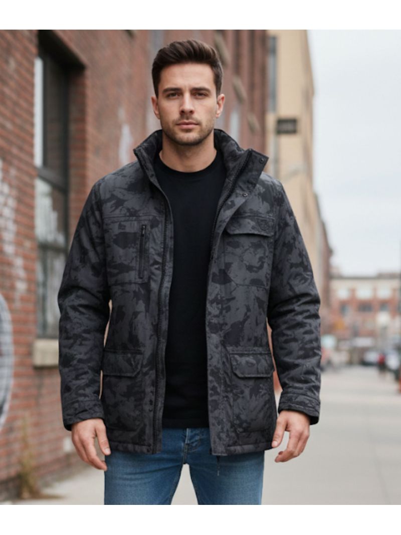 Parka imprimée motifs camouflage AH1127N